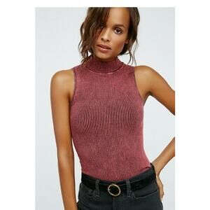 Free People Intimately Ribbed Mock Neck Tank - M/L - NWOT